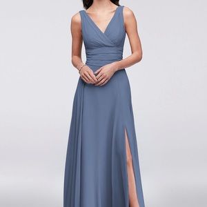 David’s Bridal “Steel Blue” Bridesmaids Dress